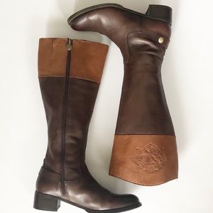 Franco Sarto two toned brown riding boots sz8